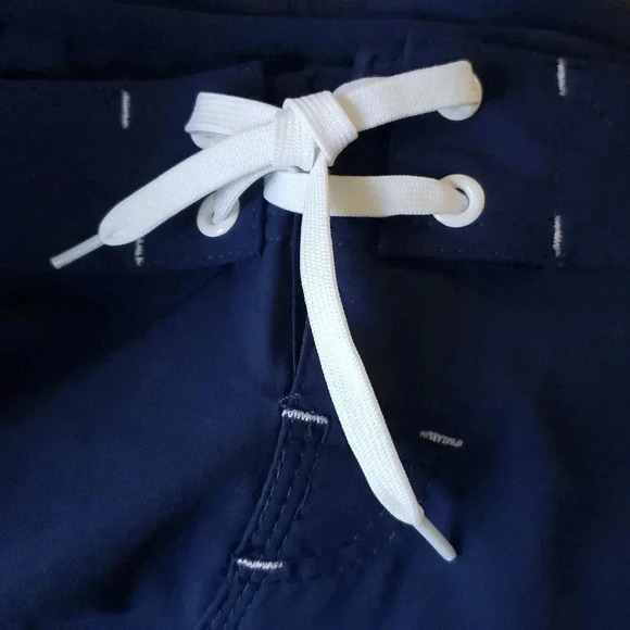 Maui Rippers Large Navy Blue Midrise 4-Way Stretch Boardshorts Swim - Picture 10 of 10